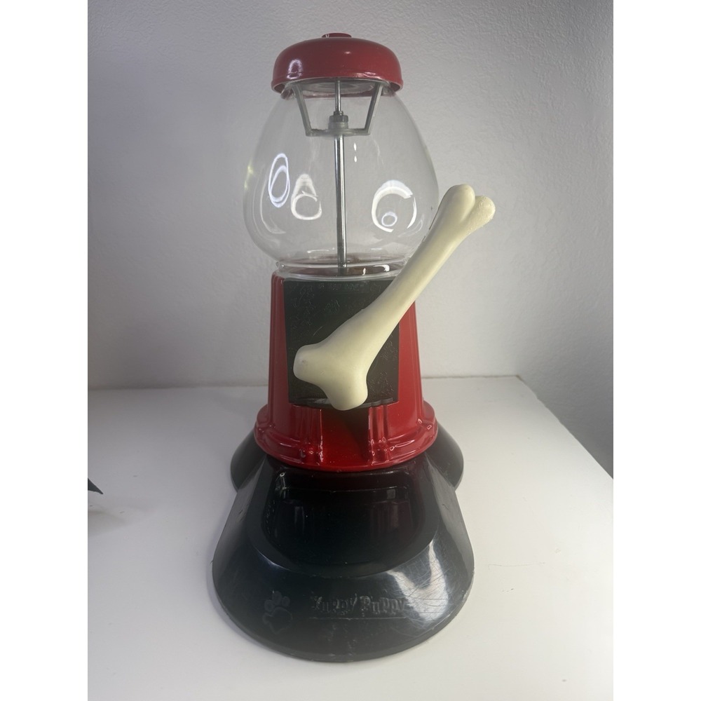 Yuppy Puppy Vintage 80s Dog Treat Dispenser Gumball Machine Style Pet Toy